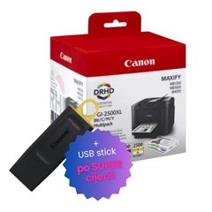 Komplet tinta Canon PGI-2500XL (BK/C/M/Y), original + USB stick po SUPER cijeni