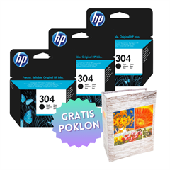 Komplet tinta HP N9K06AE nr.304 (crna), original, 3 komada + GRATIS POKLON