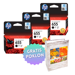 Komplet tinta HP CZ109AE nr.655 (crna), original, 3 komada + GRATIS POKLON