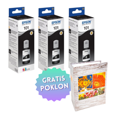 Komplet bočica za Epson 101 (C13T03V14A) (crna), original, 3 komada + GRATIS POKLON