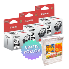 Komplet tinta Canon PG-545 XL (crna), original, 3 komada + GRATIS POKLON