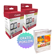 Komplet tinta Canon PG-545 (crna) + CL-546 (boja), original + foto papir, 2 komada + GRATIS POKLON