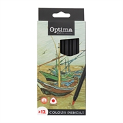 Bojice Optima Black Line, 12 komada