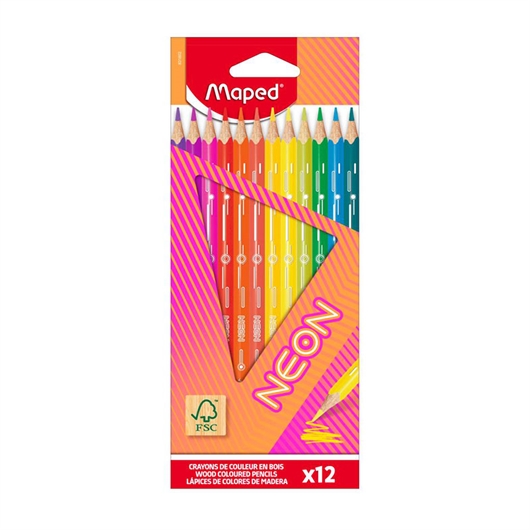 Bojice Maped Neon, 12 komada