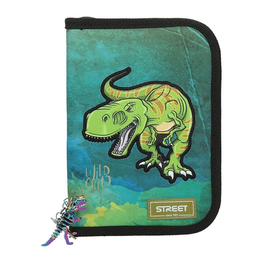 Jednostruka pernica Street Dino 2, dva preklopa, prazna