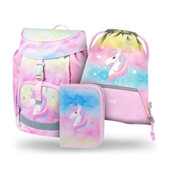 Komplet za prvašiće Baagl Airy Rainbow Unicorn (3-dijelni)