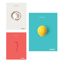 Komplet bilježnica A4 Street Fresh Fruit, crte s rubom, 54 lista, sortirano, 7 + 3 GRATIS