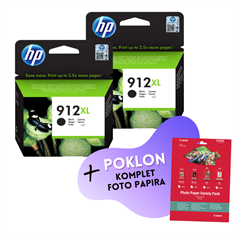 Komplet tinta HP 3YL84AE nr.912XL (crna), original, 2 komada + GRATIS POKLON