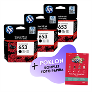 Komplet tinta HP 3YM75AE nr.653 (crna), original, 3 komada + GRATIS POKLON