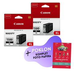 Komplet tinta Canon PGI-1500XL BK (crna), original, 2 komada + GRATIS POKLON