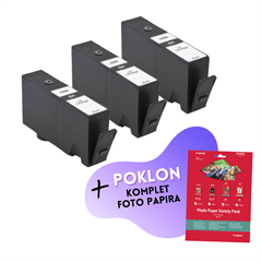 Komplet tinta HP CZ109AE nr.655 (crna), zamjenska, 3 komada + GRATIS POKLON