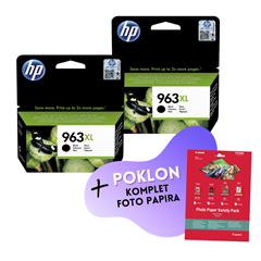 Komplet tinta HP 3JA30AE nr.963 XL (crna), original, 2 komada + GRATIS POKLON