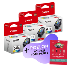 Komplet tinta Canon CL-541XL (boja), original, 3 komada + GRATIS POKLON