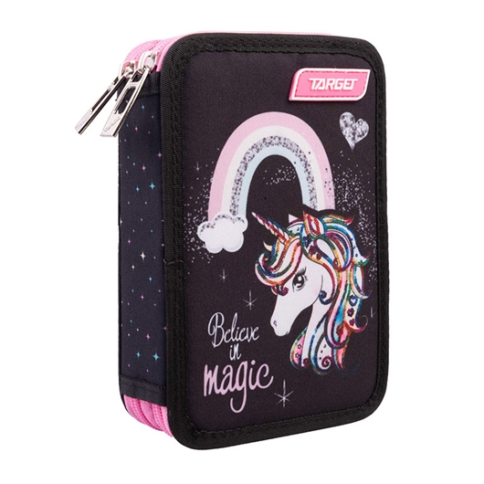 Dvostruka pernica Target Rainbow Unicorn, puna