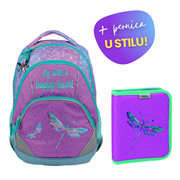 Komplet Street Dragonflies: ruksak + pernica