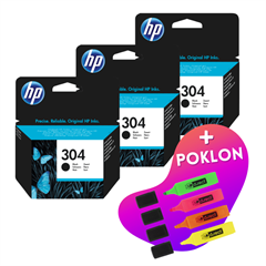 Komplet tinta HP N9K06AE nr.304 (crna), original, 3 komada + GRATIS POKLON