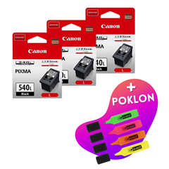 Komplet tinta Canon PG-540L (crna), original, 3 komada + GRATIS POKLON