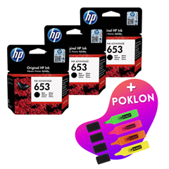 Komplet tinta HP 3YM75AE nr.653 (crna), original, 3 komada + GRATIS POKLON