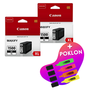Komplet tinta Canon PGI-1500XL BK (crna), original, 2 komada + GRATIS POKLON