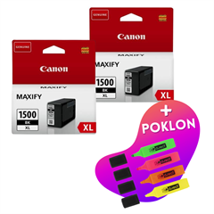 Komplet tinta Canon PGI-1500XL BK (crna), original, 2 komada + GRATIS POKLON