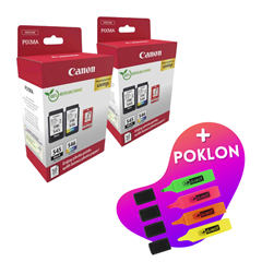 Komplet tinta Canon PG-545 (crna) + CL-546 (boja), original + foto papir, 2 komada + GRATIS POKLON