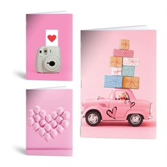 Bilježnica A4 Rucksack Only, Srca, mali karo 5 mm, 52 lista, sortirano