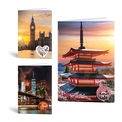 Bilježnica A4 Rucksack Only, Gradovi, mali karo 5 mm, 52 lista, sortirano