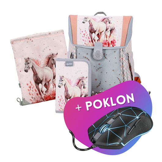 Komplet za prvašiće ABC123 Ergo Flexi Konji (4-dijelni) + POKLON