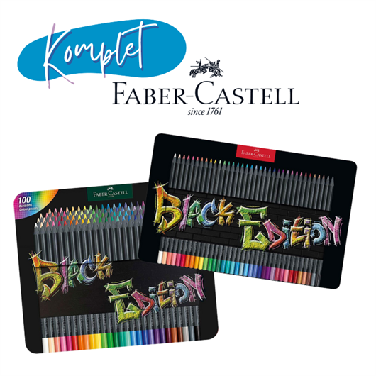 Školski komplet bojica Faber-Castell Black Edition, 100 + 36 komada
