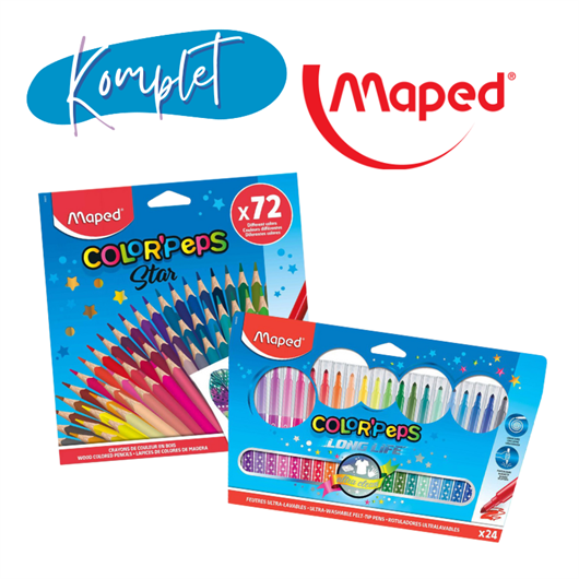 Školski komplet Maped Color'peps, 72 + 24 komada