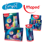 Školski komplet Maped Nightfall, 4 + 4 + 24 + 24 komada
