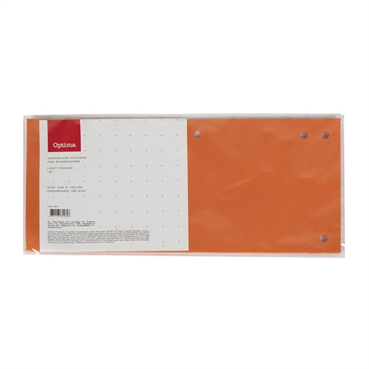 Pregrada kartonska Optima 240 x 105 mm, 10 komada, narančasta