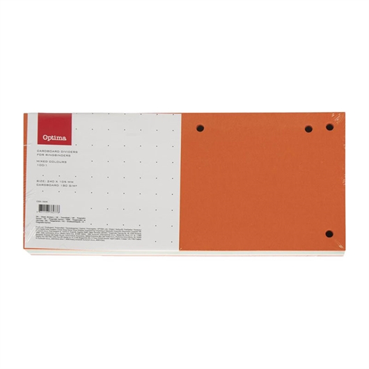 Pregrada kartonska Optima 240 x 105 mm, 100 komada, sortirano