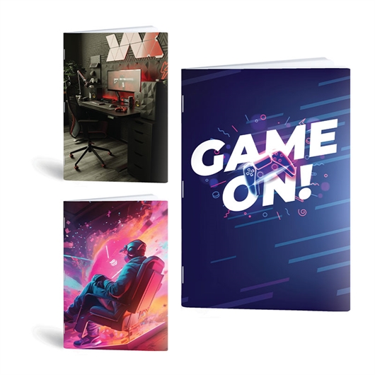 Komplet bilježnica A4 Rucksack Only, Game, crte s 9 mm rubom, 52 lista, sortirano, 7 + 3 GRATIS