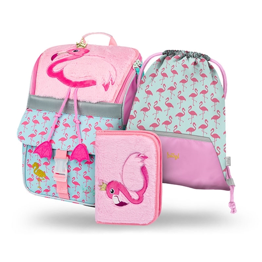 Komplet za prvašiće Baagl Zippy Flamingo (3-dijelni)
