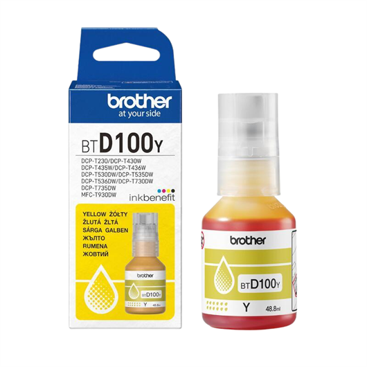 Tinta Brother D100Y (žuta), original