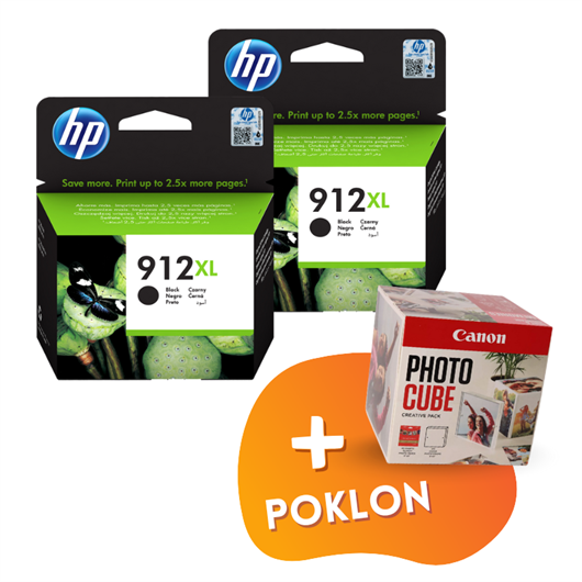 Komplet tinta HP 3YL84AE nr.912XL (crna), original, 2 komada + GRATIS POKLON