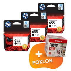 Komplet tinta HP CZ109AE nr.655 (crna), original, 3 komada + GRATIS POKLON