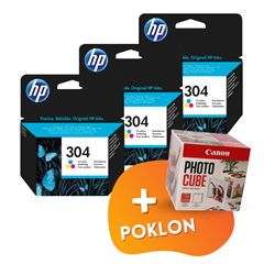 Komplet tinta HP N9K05AE nr.304 (boja), original, 3 komada + GRATIS POKLON