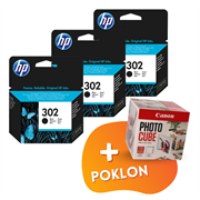 Komplet tinta HP F6U66AE nr.302 (crna), original, 3 komada + GRATIS POKLON