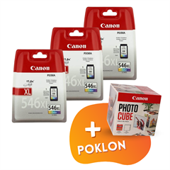 Komplet tinta Canon CL-546 XL (boja), original, 3 komada + GRATIS POKLON
