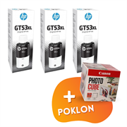 Komplet bočica za HP GT53 XL (1VV21AE) (crna), original, 3 komada + GRATIS POKLON