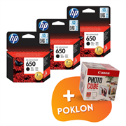 Komplet tinta HP CZ101AE nr.650 (crna), original, 3 komada + GRATIS POKLON