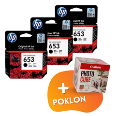 Komplet tinta HP 3YM75AE nr.653 (crna), original, 3 komada + GRATIS POKLON