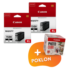Komplet tinta Canon PGI-1500XL BK (crna), original, 2 komada + GRATIS POKLON