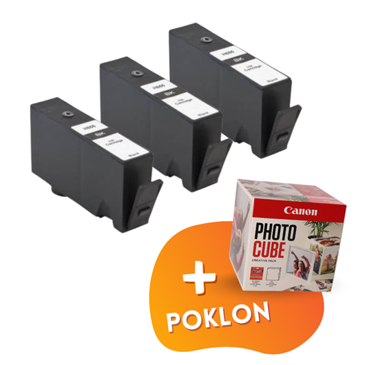 Komplet tinta HP CZ109AE nr.655 (crna), zamjenska, 3 komada + GRATIS POKLON