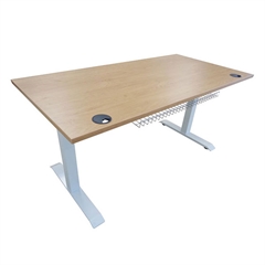 Električni stol za sjedenje i stajanje Echo s drvenom pločom, 1600 x 800 mm