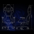 Gaming stolica E-Blue Auroza s rasvjetom, crno-crvena