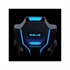Gaming stolica E-Blue Auroza s rasvjetom, crno-crvena