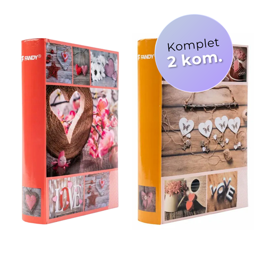 Poklon paket najljepših uspomena Srce: 2x Foto album, 200 slika